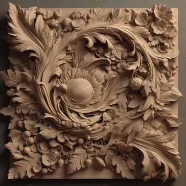 Patterns and decorations stl Evacanthus 3 3d model